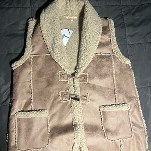 Shearling Lined Brown Vest